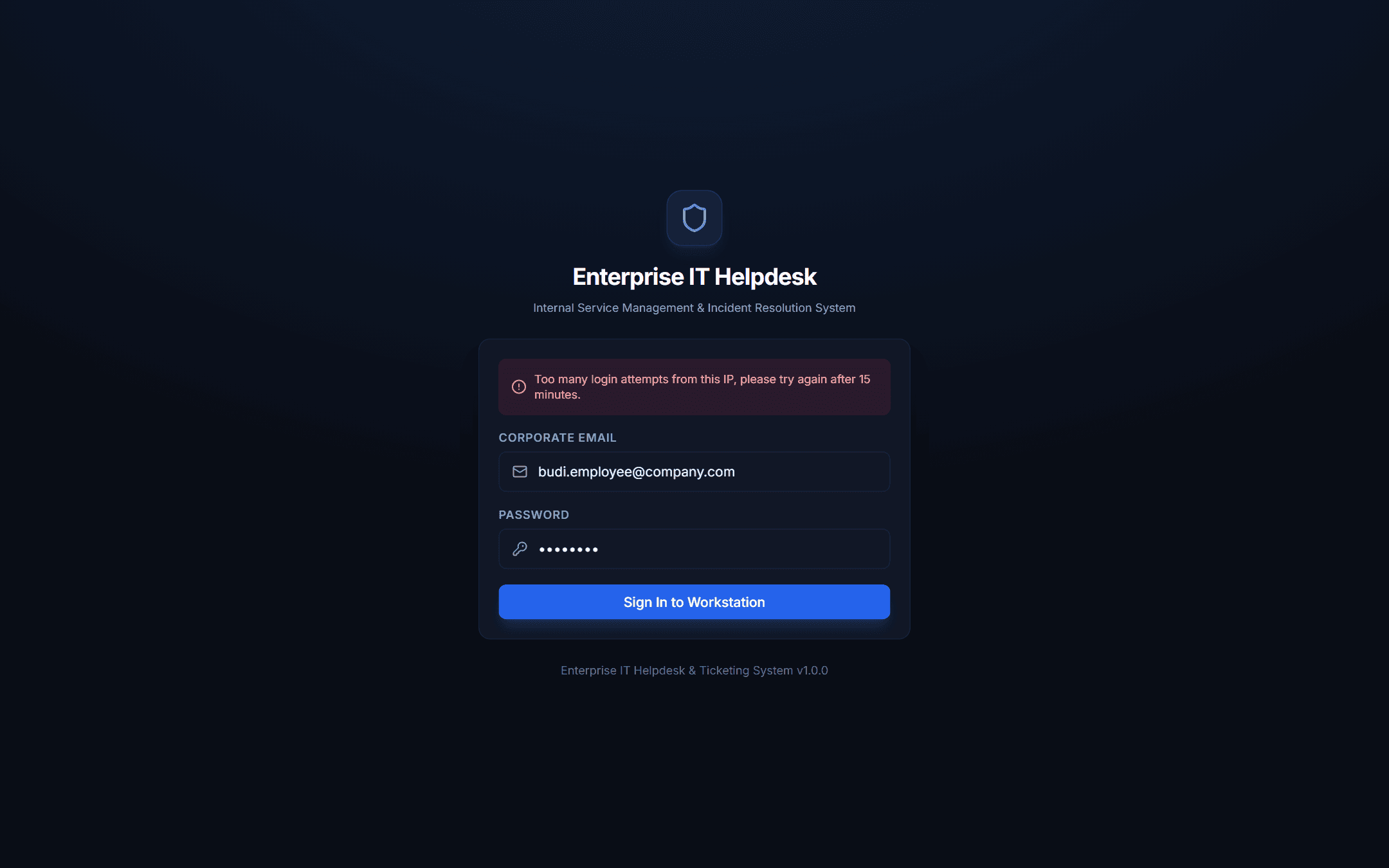 Enterprise IT Helpdesk & Ticketing System screenshot 2