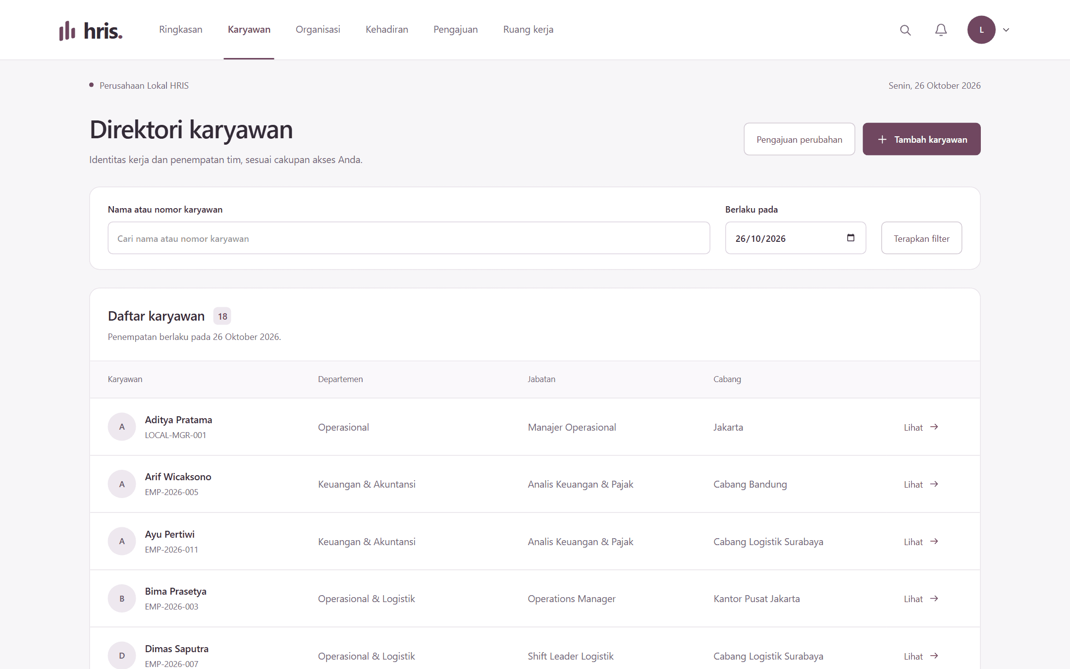 Integrated Operational HRIS screenshot 2