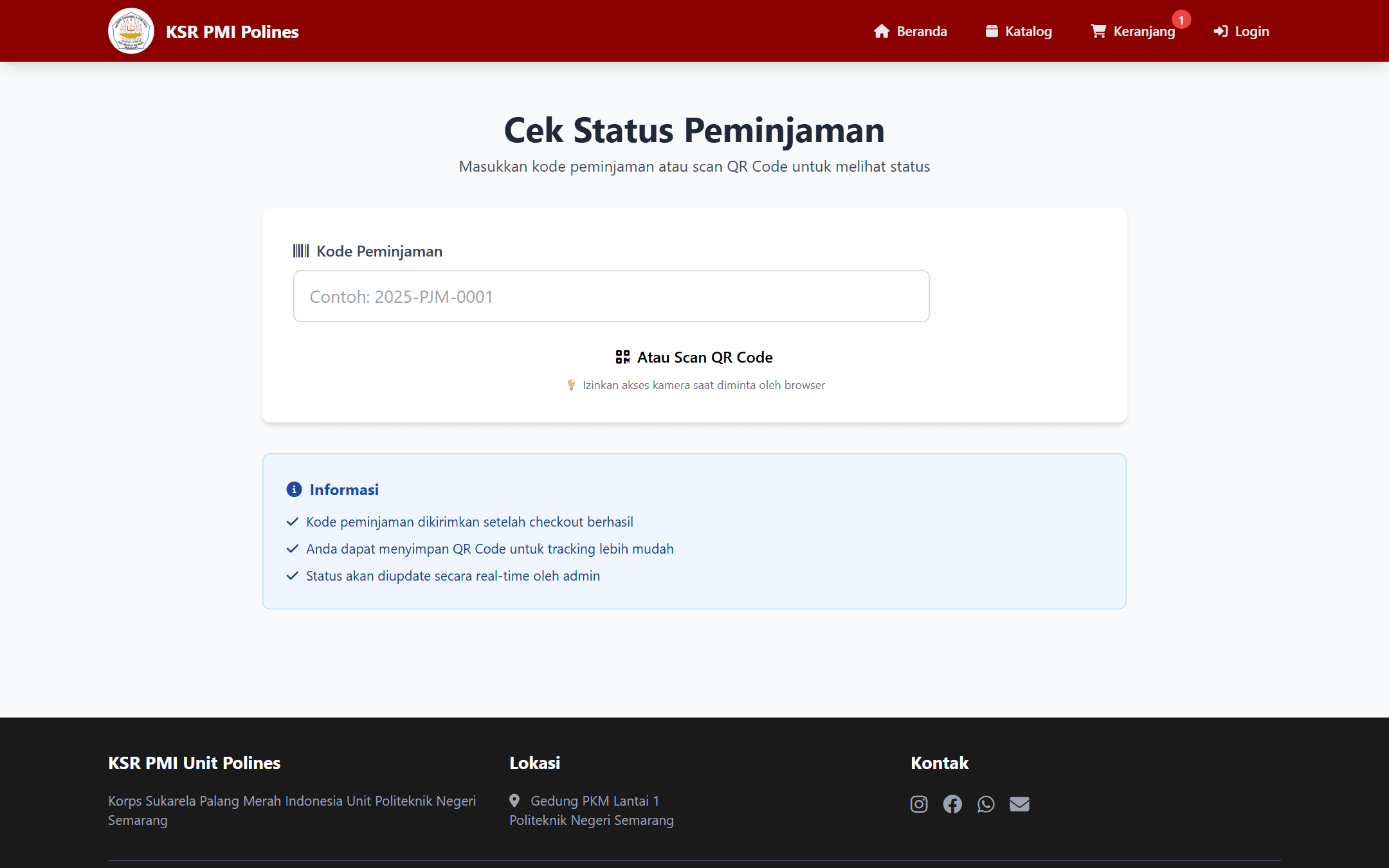 Sistem Peminjaman Barang KSR PMI screenshot 5