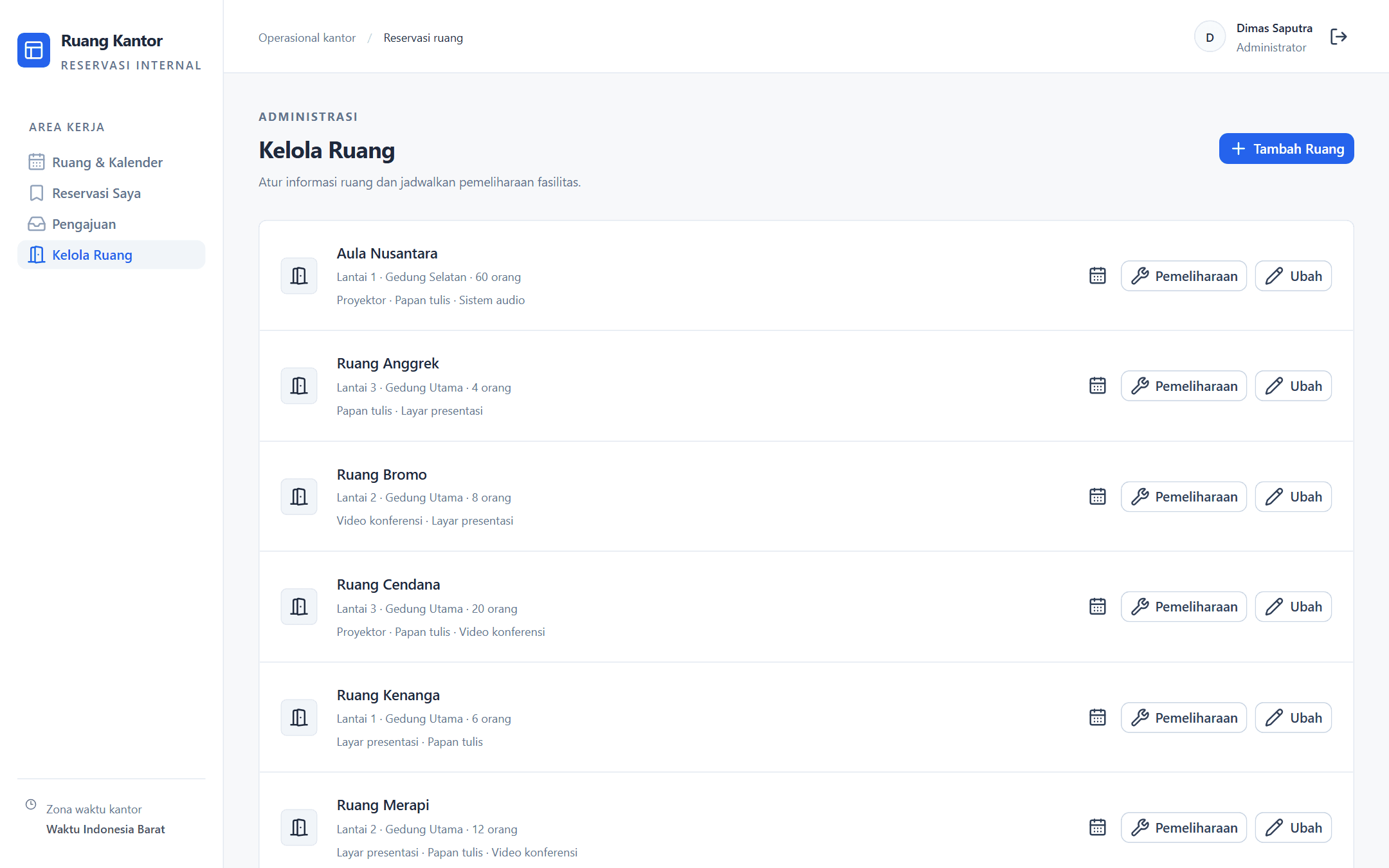 Ruang Kantor: Sistem Reservasi Ruang & Fasilitas screenshot 6
