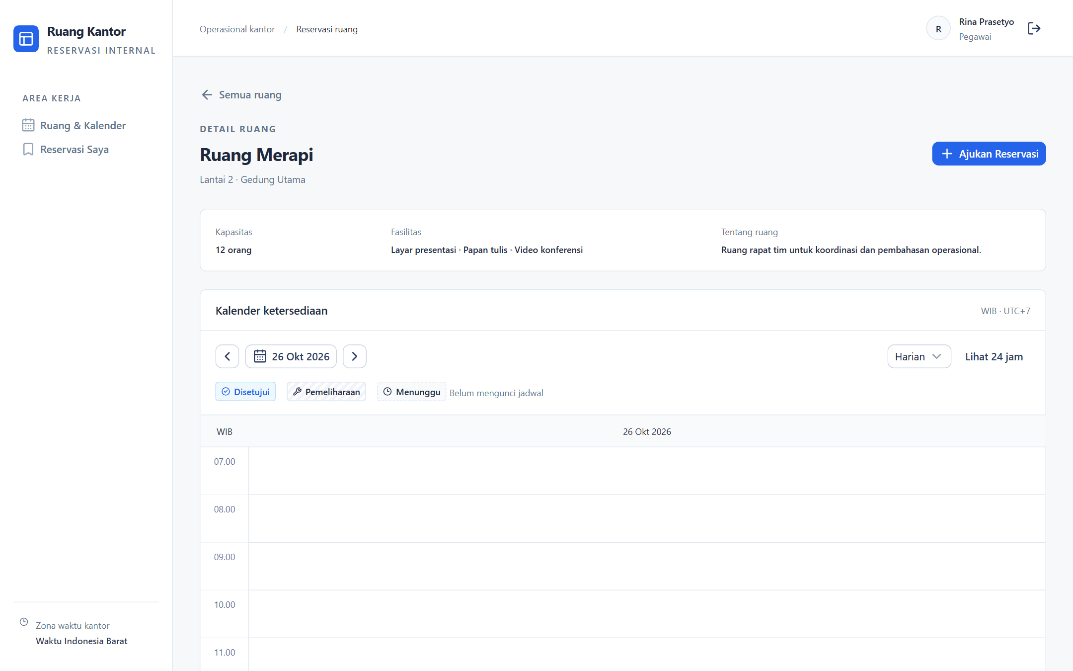 Ruang Kantor: Sistem Reservasi Ruang & Fasilitas screenshot 4