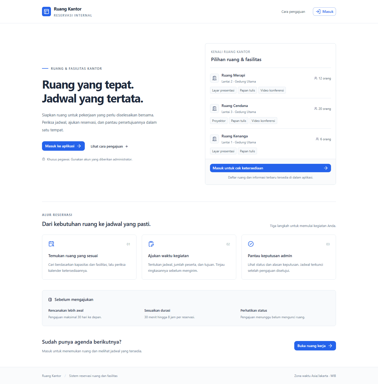 Ruang Kantor: Sistem Reservasi Ruang & Fasilitas screenshot 2