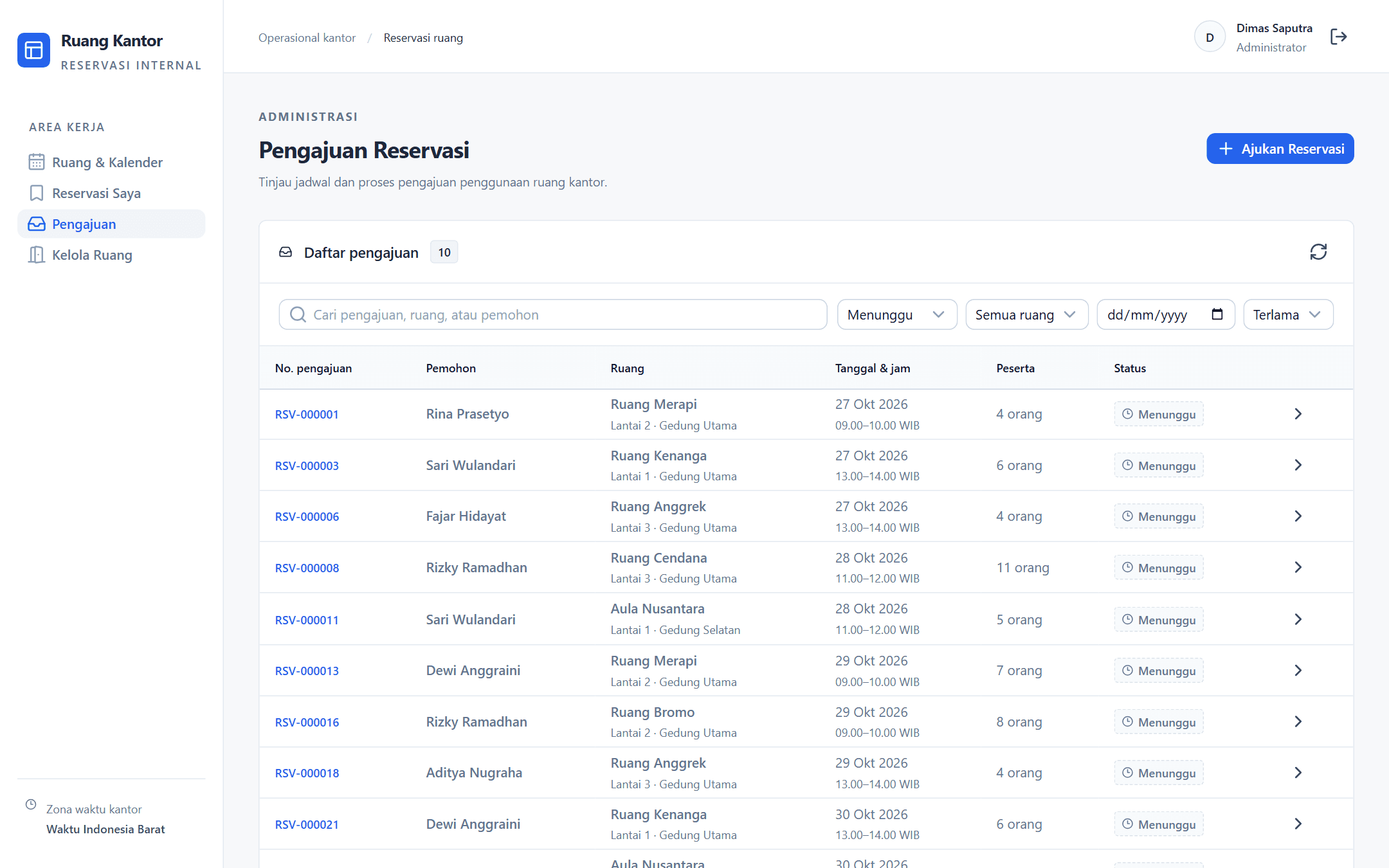 Ruang Kantor: Sistem Reservasi Ruang & Fasilitas screenshot 5