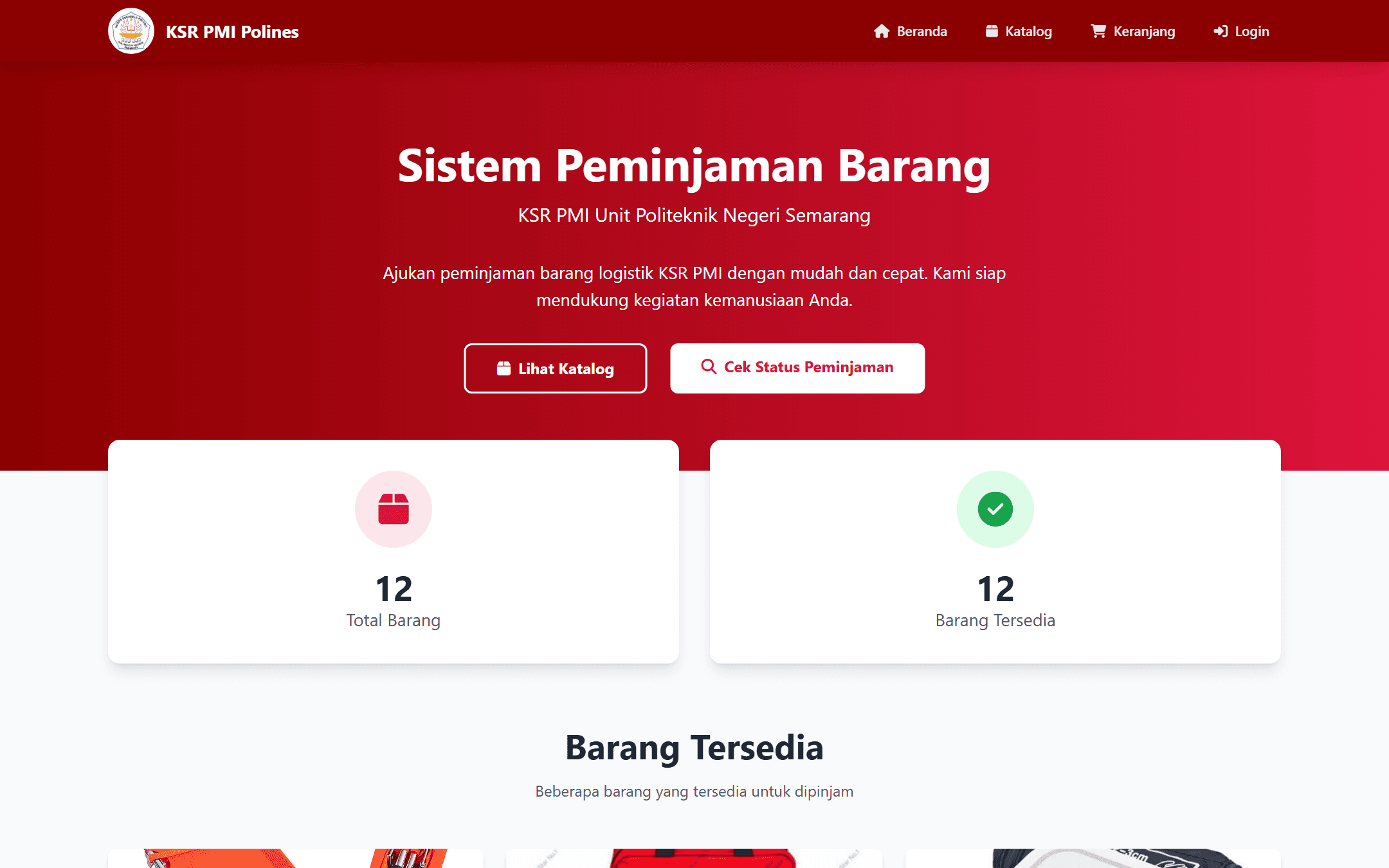 Sistem Peminjaman Barang KSR PMI